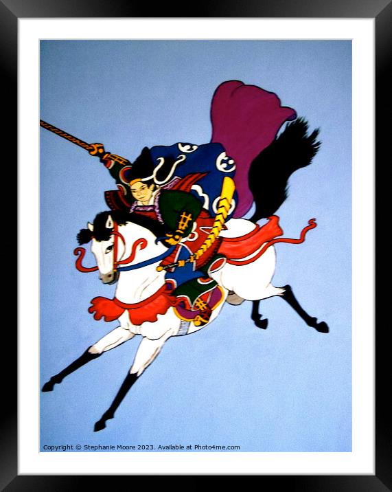 Samurai Warrior Framed Mounted Print by Stephanie Moore