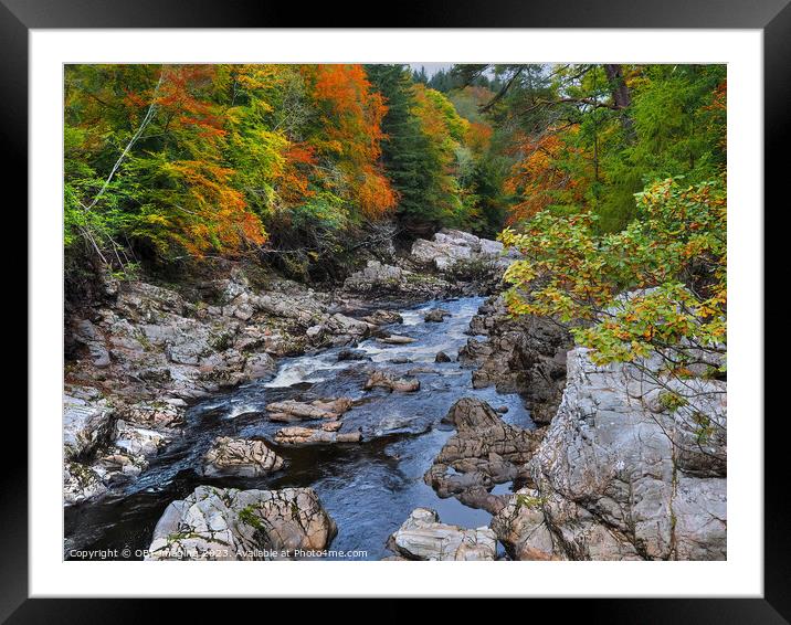 Randolph's Leap, River Findhorn Morayshire Scotland Framed Mounted Print by OBT imaging