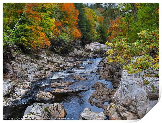 Randolph's Leap, River Findhorn Morayshire Scotland Print by OBT imaging