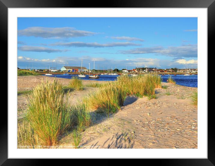 Findhorn Bay Beach & Sail Boats Morayshire Scotland Framed Mounted Print by OBT imaging