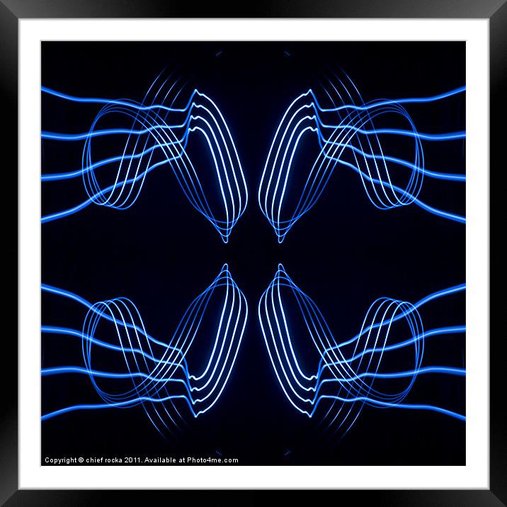 fantasy reflection in blue #7 Framed Mounted Print by chief rocka