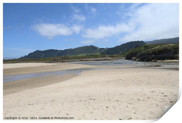 Sand and Sky in Carmel beach in California,  Print by Arun 