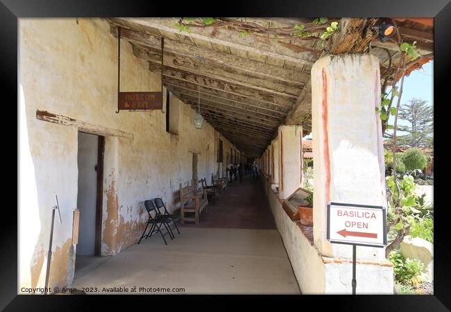 Carmel Mission, Carmel, California Framed Print by Arun 