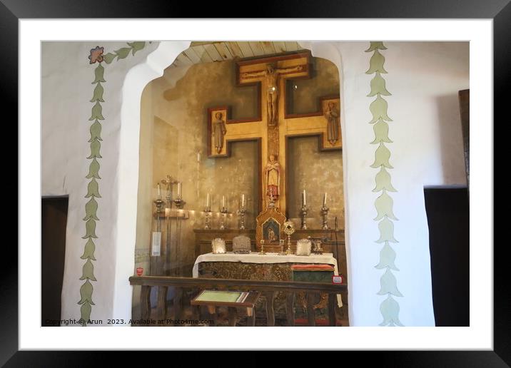 Carmel Mission, Carmel, California Framed Mounted Print by Arun 