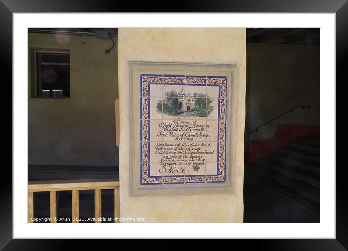 Carmel Mission, Carmel, California Framed Mounted Print by Arun 