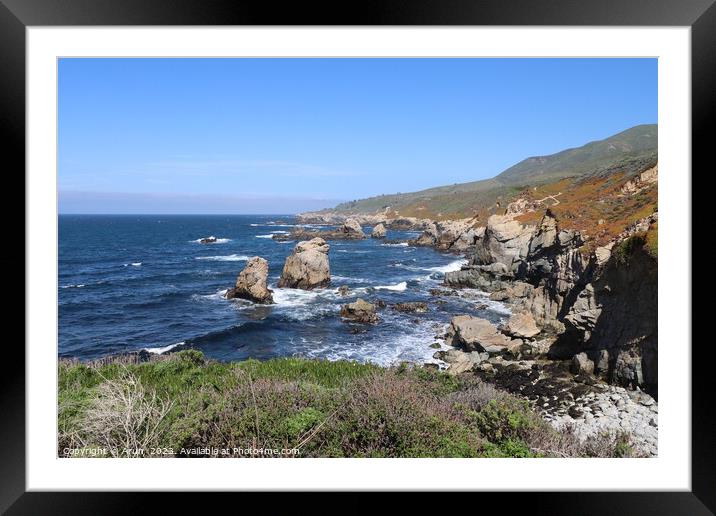 Garrapata State Park in California Framed Mounted Print by Arun 