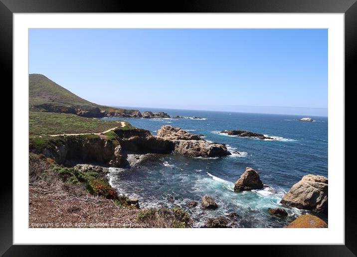 Garrapata State Park in California Framed Mounted Print by Arun 