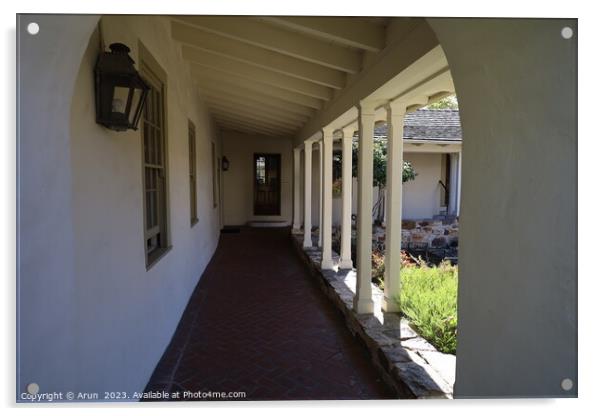 Historic Buildings in Monterey California Acrylic by Arun 