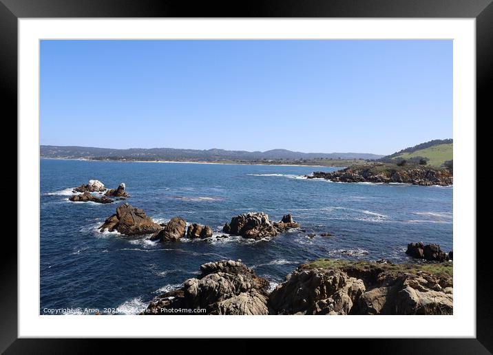 Point Lobos State park in California Framed Mounted Print by Arun 