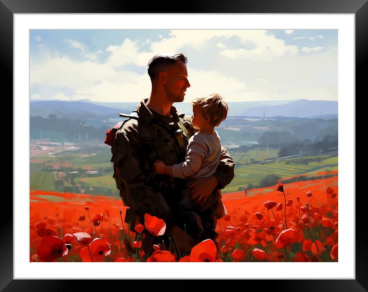 Pleased You Are Home Dad Framed Mounted Print by Steve Smith