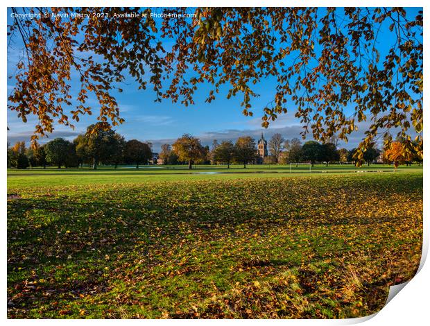 Autumn Colours of the South Inch, Perth Print by Navin Mistry
