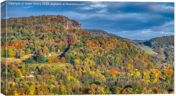 Autumn Colours of Kinnoull Hill, Perth Canvas Print by Navin Mistry