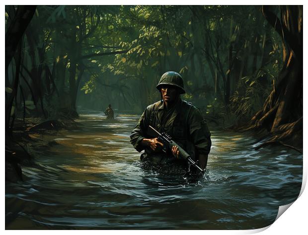 Jungle Warfare Print by Steve Smith