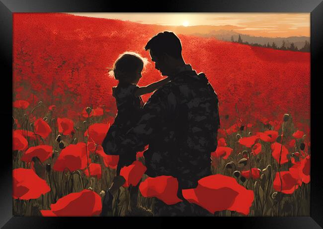 Poppy Field Homecoming Framed Print by Picture Wizard