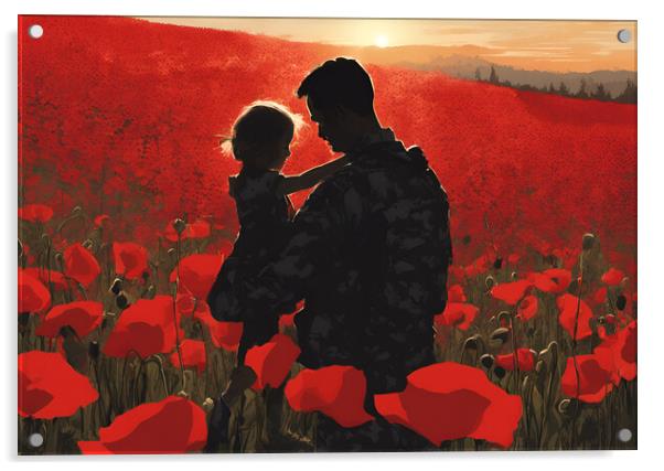 Poppy Field Homecoming Acrylic by Picture Wizard