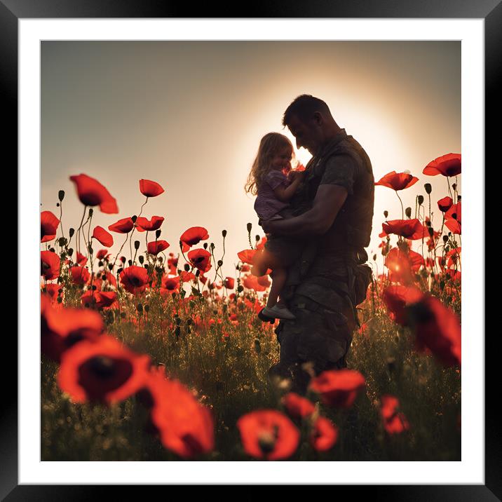 Poppy Field Homecoming Framed Mounted Print by Picture Wizard
