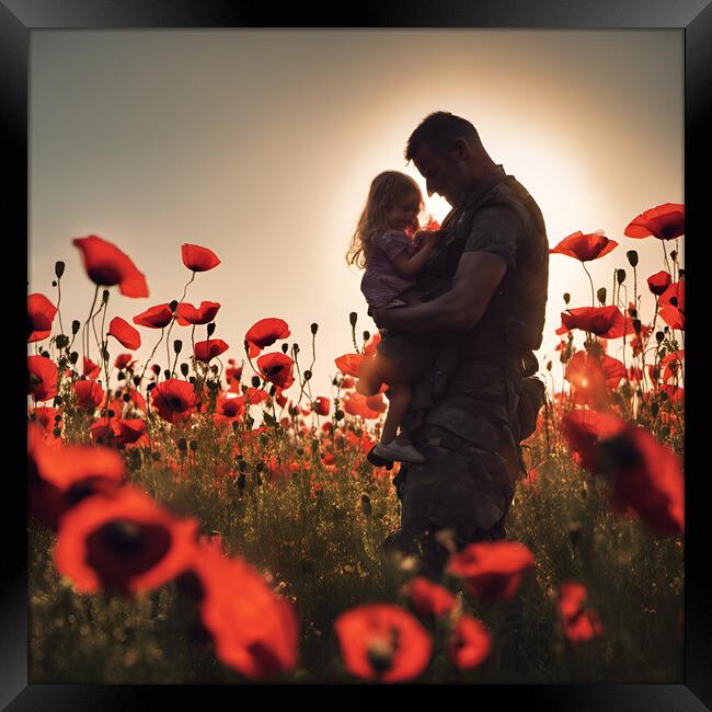 Poppy Field Homecoming Framed Print by Picture Wizard