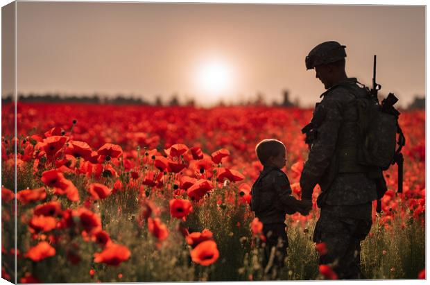 Poppy Field Homecoming Canvas Print by Picture Wizard