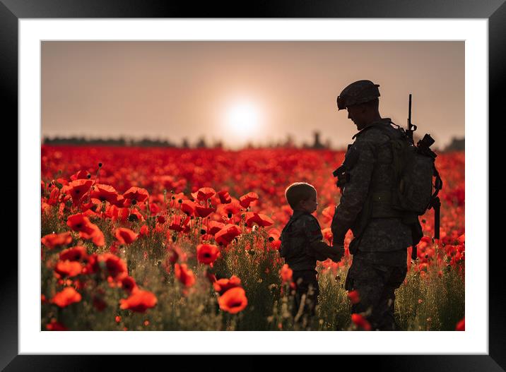 Poppy Field Homecoming Framed Mounted Print by Picture Wizard
