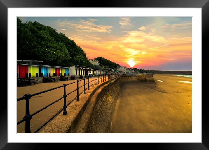 Filey Sunrise Framed Mounted Print by Alison Chambers