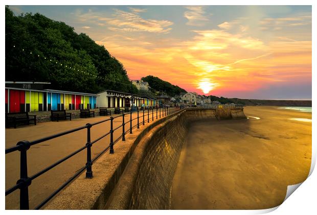 Filey Sunrise Print by Alison Chambers