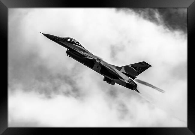 Danish Air Force F-16AM Fighting Falcon	 Framed Print by J Biggadike