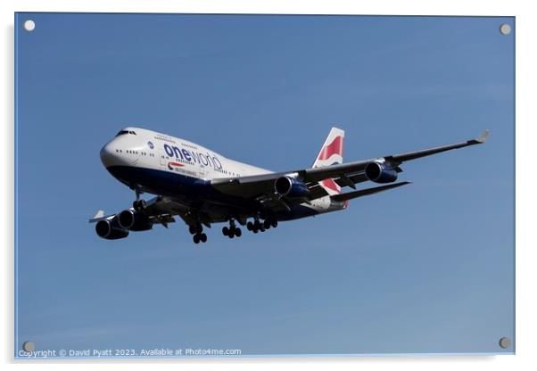 British Airways Boeing 747 Acrylic by David Pyatt
