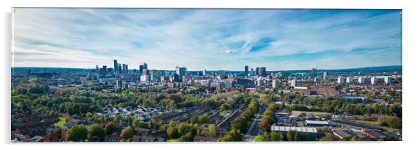 Manchester Skyline Acrylic by Apollo Aerial Photography