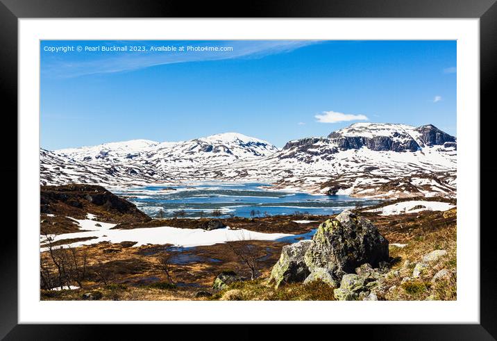Hardanger landscape Norway Framed Mounted Print by Pearl Bucknall