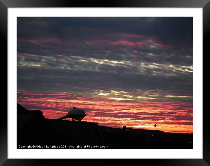 Sunset Framed Mounted Print by Abigail Langridge