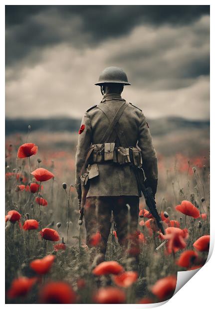 Poppy Soldier Print by Picture Wizard