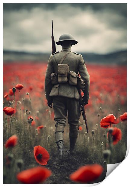 Poppy Soldier Print by Picture Wizard