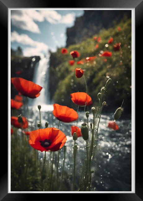 Poppy Falls Framed Print by Picture Wizard