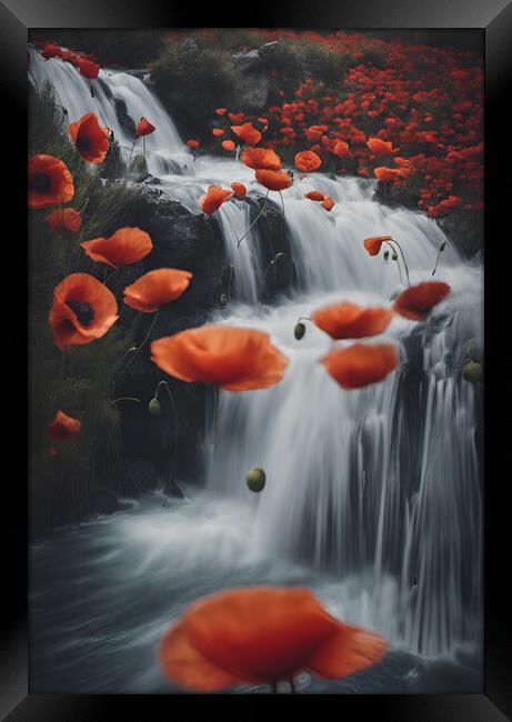 Poppy Falls Framed Print by Picture Wizard
