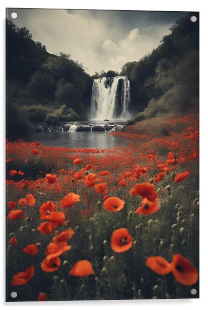Poppy Falls Acrylic by Picture Wizard