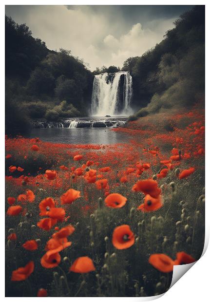 Poppy Falls Print by Picture Wizard