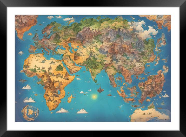 Fantasy Earth Framed Mounted Print by Picture Wizard