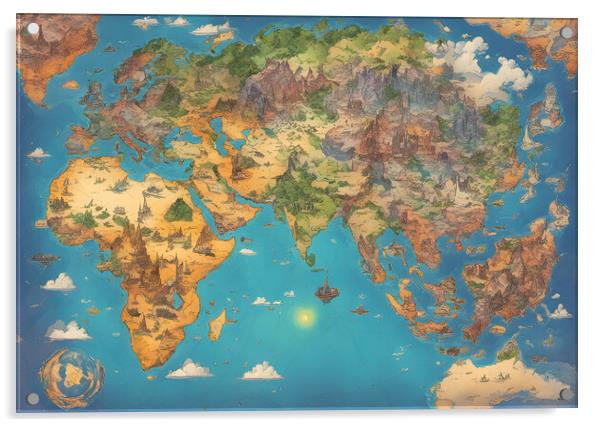 Fantasy Earth Acrylic by Picture Wizard