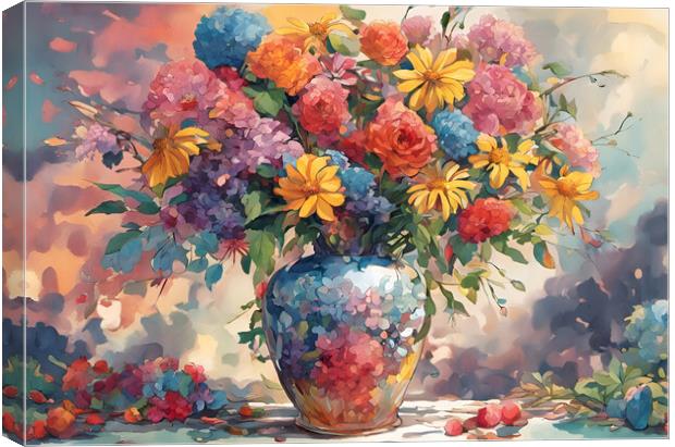 Floral Bouquet Canvas Print by Picture Wizard