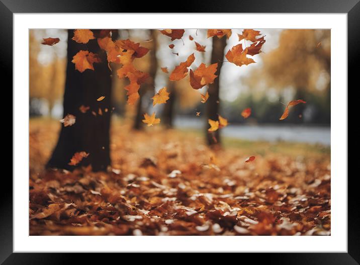 Woodland leaves Framed Mounted Print by Picture Wizard