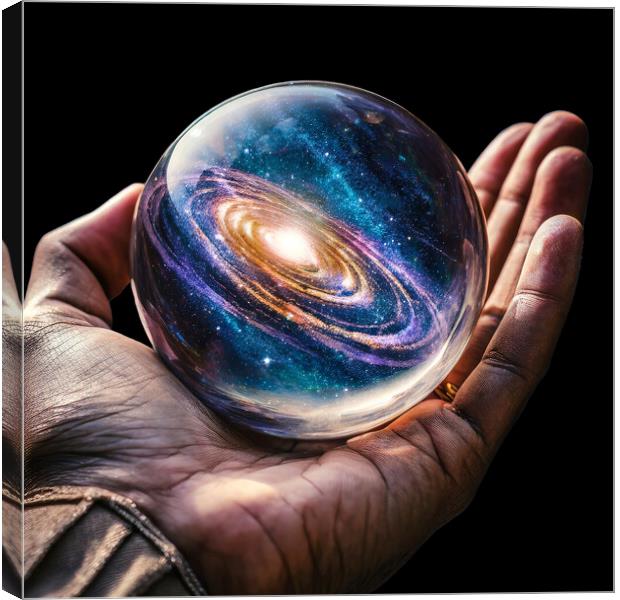 Galaxy in the palm of your hand  Canvas Print by CC Designs