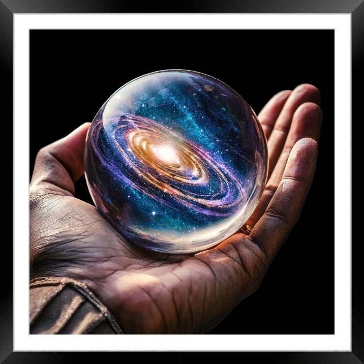 Galaxy in the palm of your hand  Framed Mounted Print by CC Designs