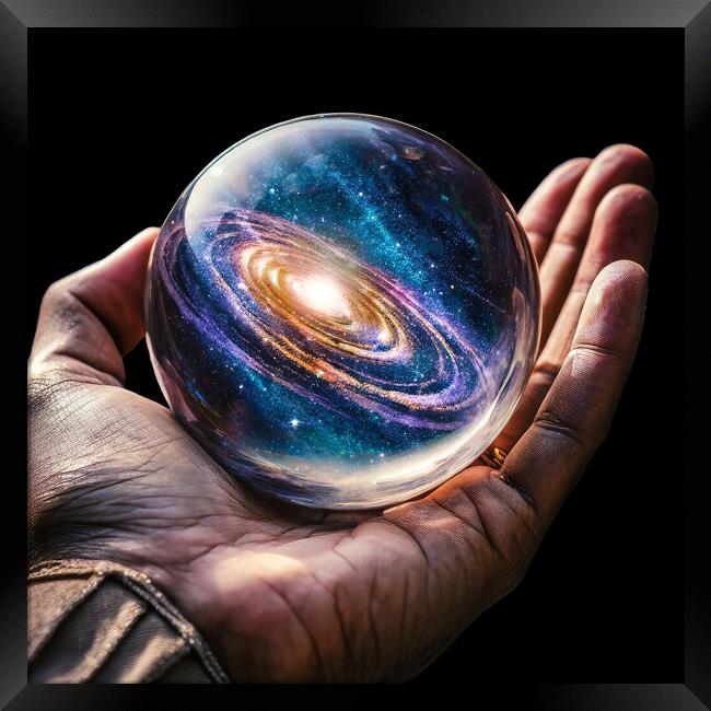 Galaxy in the palm of your hand  Framed Print by CC Designs