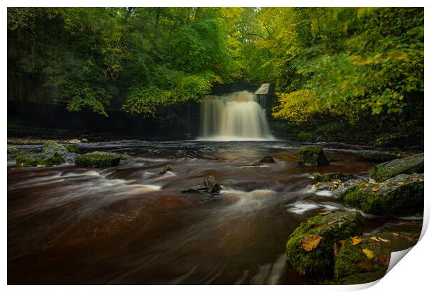 West Burton Falls Print by Kevin Winter