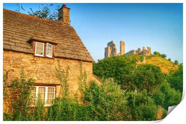 Corfe Castle  Print by Darren Galpin