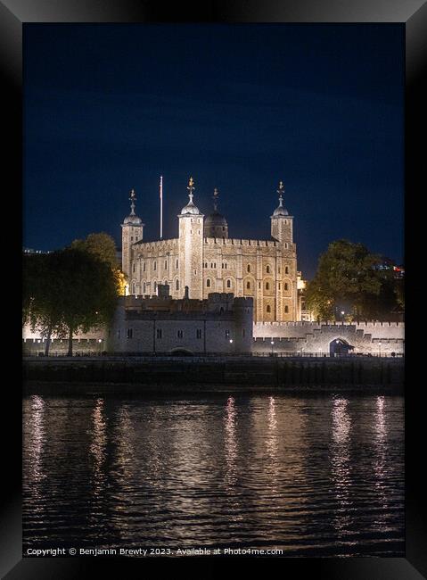 Tower Of London Framed Print by Benjamin Brewty