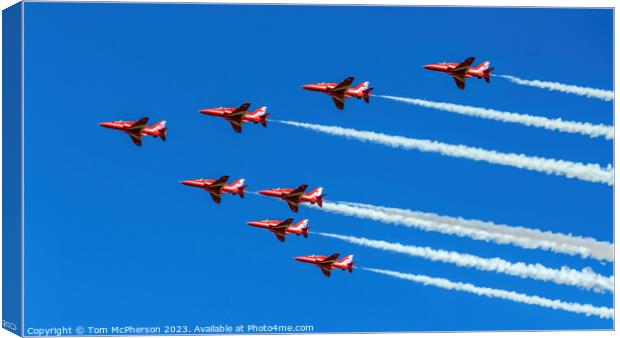The Red Arrows Canvas Print by Tom McPherson