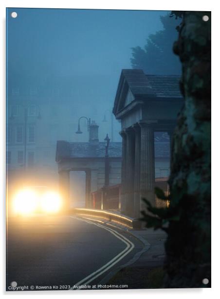 Misty Morning on Cleveland Bridge Acrylic by Rowena Ko