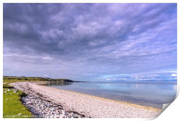 Calm Waters and Amazing Skies at Claggain Bay Print by Kasia Design