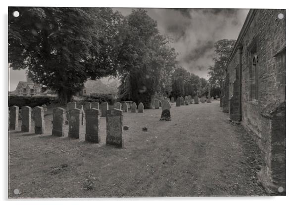 Rutland Graveyard Acrylic by Glen Allen
